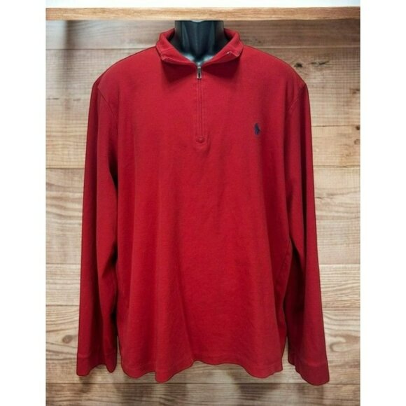 Polo Ralph Lauren Mens Long Sleeve Quarter-Zip Sweater XXL  Soft Cotton - Picture 1 of 4